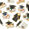14Pcs 7 Styles Graduation Season Alloy Enamel Pendants ENAM-FS0001-80-2