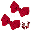 2Pcs Detachable Ribbon Satin Bowknot Shoe Decoration AJEW-PH0011-85B-1