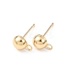 Brass Stud Earring Findings KK-G604-01G-03-1