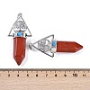 Natural Red Jasper Faceted Pointed Bullet Big Pendants G-H076-02P-02-2