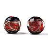 Handmade Gold Sand Lampwork Beads LAMP-T019-8mm-03-2