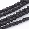 Natural Lava Rock Bead Strands LS-G-R193-18-4mm-1