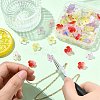 80Pcs 8 Colors Gradient Color Glass Pendants PALLOY-CJ00067-5