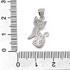 Brass Micro Pave Cubic Zirconia Pendants X-KK-D431-017P-3
