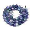 Dyed Natural White Jade Beads Strands G-T138-8mm-210-11-2