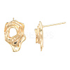 Brass Stud Earring Findings KK-N231-415-3