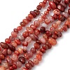 Natural Dyed Red Agate Nuggets Beads Strands G-J337-03A-1