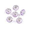Baking Paint Transparent Glass European Beads GPDL-N004-C14mm-B04-1