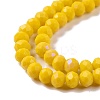 Electroplate Opaque Solid Color Glass Beads Strands EGLA-A034-P4mm-L02-3