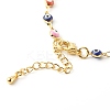 Brass Enamel Link Chain Bracelet Making AJEW-JB00961-05-4