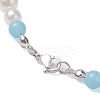 Acrylic Pearl & Luminous Beaded Necklaces for Women NJEW-JN04909-5