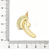 Brass Micro Pave Clear Cubic Zirconia Bird Pendants KK-U058-36G-3