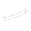 Long Chain with Plastic Pearl Dangle Stud Earrings EJEW-A067-11P-3