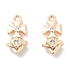 Micro Pave Clear Cubic Zirconia Pendants KK-M102-36G-1