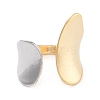 Brass Wide Open Cuff Ring for Women RJEW-C102-16GP-2
