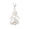 7Pcs Heart Angel Acrylic & ABS Plastic Imitation Pearl Pendant Decorations HJEW-JM03564-3