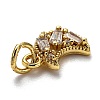 Brass Micro Pave Cubic Zirconia Charms ZIRC-H119-07G-3