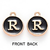 Golden Plated Enamel Alloy Charms ENAM-SZ0001-26B-R-2
