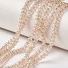 Electroplate Transparent Glass Beads Strands EGLA-A034-T4mm-T15-1