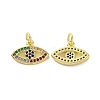 Brass Micro Pave Cubic Zirconia Pendants KK-E068-VF082-1