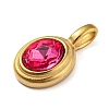 Golden Plated 304 Stainless Steel Rhinestone Pendants LS-STAS-Q253-01G-02-2