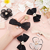 6 Styles Polyester/Cloth Bowknot/Flower Bridal Shoe Decoration with Plastic Imitation Pearl AJEW-PH0012-07-3
