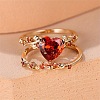 Heart Alloy Finger Rings for Women FS-WG1A204-10-1
