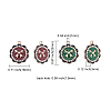 20Pcs 2 Colors Light Gold Alloy Enamel Pendants ENAM-CJ0002-11-2