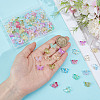 108Pcs 9 Colors Transparent Glass Pendants PALLOY-GO00074-3
