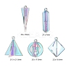 10Pcs 5 Style Transparent Acrylic Pendants KY-LS0001-07-3