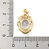Brass Micro Pave Clear Cubic Zirconia Pendants X-KK-P263-26KCG-03-3