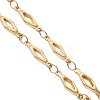 4MM 304 Stainless Steel Rhombus Link Chain Bracelet Making AJEW-JB01428-3