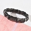 Bamboo Natural Silver Sheen Obsidian Beads Stretch Bracelets for Women Men BJEW-K304-01C-3