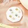 4Pcs 2 Colors Rack Plating Brass Micro Pave Clear Cubic Zirconia Pendants KK-CJ0002-71-5