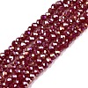 Electroplate Glass Beads Strands EGLA-A044-P1mm-B02-1