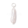 3Pcs 3 Colors Natural Keshi Pearl Pendants PALLOY-JF04239-03-3