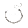 304 Stainless Steel Rhinestone Cup Chain Bracelets for Woman PW-WG34DD3-01-1