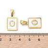 Ion Plating(IP) 304 Stainless Steel Pave Shell Pendants STAS-G327-01G-O-3