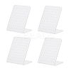 Frosted Slant Back Acrylic Earring Display Stands EDIS-WH0030-16-1