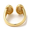 Brass Micro Pave Clear Cubic Zirconia Open Cuff Rings for Women RJEW-U008-02A-G-3
