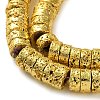 Electroplated Natural Lava Rock Beads Strands G-I360-A01-01-3