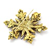 Christmas Theme Golden Zinc Alloy with Rhinestone Brooches JEWB-B018-01AG-07-2