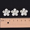 5-Petal Flower ABS Plastic Imitation Pearl Bead Caps LS-X-OACR-R016-21-4