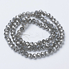 Electroplate Glass Beads Strands EGLA-A034-J10mm-Y01-2