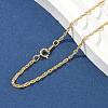 Brass Singapore Chain Necklaces for Women Men NJEW-Z068-13G-3