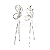 Crystal Rhinestone & Clear Cubic Zirconia Stud Earrings LS-EJEW-C037-01F-P-2
