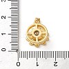 Rotatable Brass Enamel Pendants X-KK-P320-04A-G-3