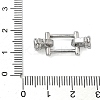 Rectangle Brass Micro Pave Clear Cubic Zirconia Fold Over Clasps KK-Z143-19P-3