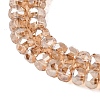 Electroplate Glass Beads Strands GLAA-Q105-03O-3