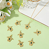 8Pcs Brass Micro Pave Cubic Zirconia Pendants KK-BBC0018-75-3